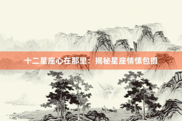 十二星座心在那里：揭秘星座情愫包摄